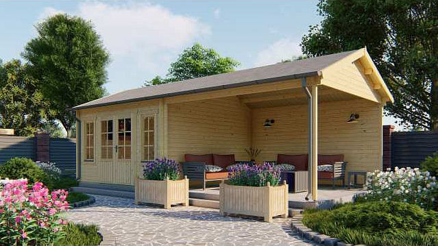 Blokhut overkapping Kwaspa