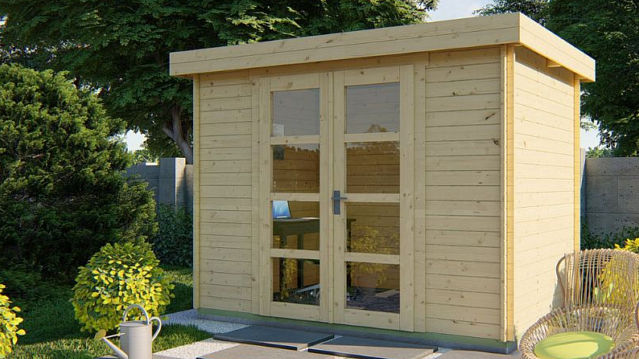 Blokhut platdak Minimodern