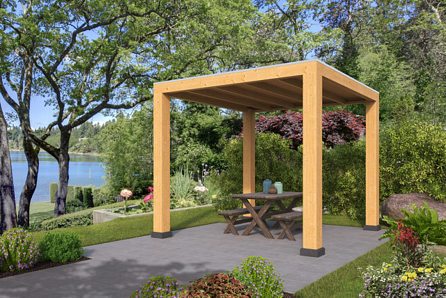 Overkapping plat dak Red Class Wood Renesse