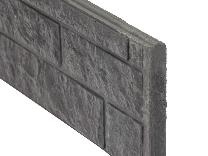 Luxe Hout-Beton Systeem Betonplaat Antraciet Rotsmotief