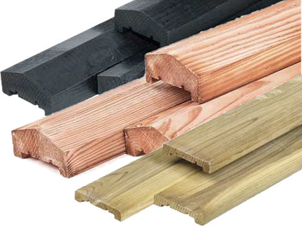 Luxe Hout-Beton Systeem Afdeklatten