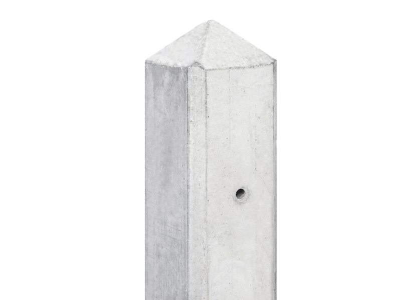 Luxe Hout-Beton Systeem Betonpaal wit pyramide