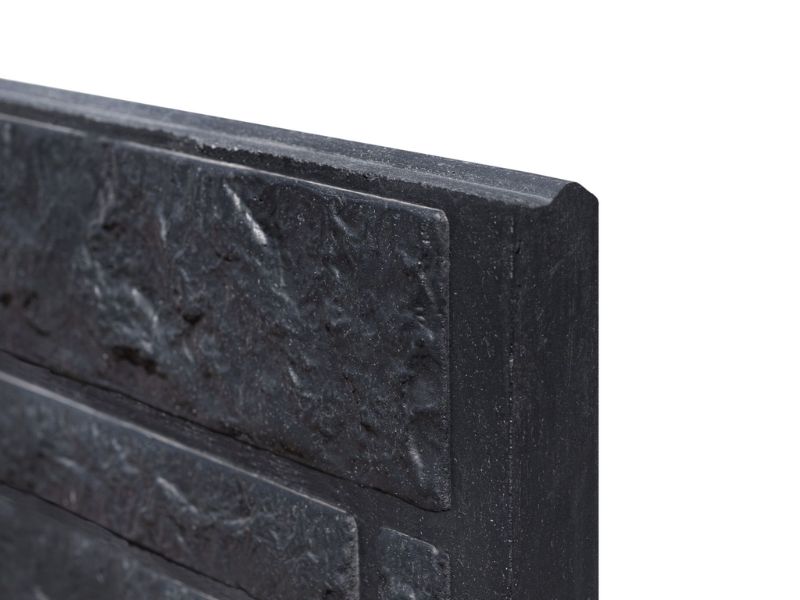 Standaard Hout-Beton Systeem Betonplaat Antraciet Rotsmotief