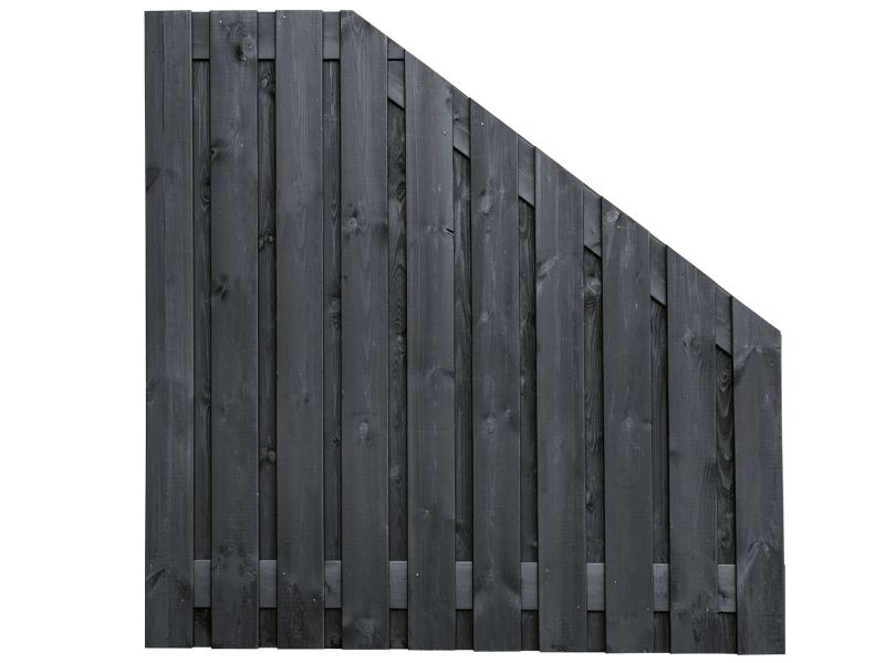 Standaard Hout-Beton Systeem Afbouwscherm Zwart 21-planks