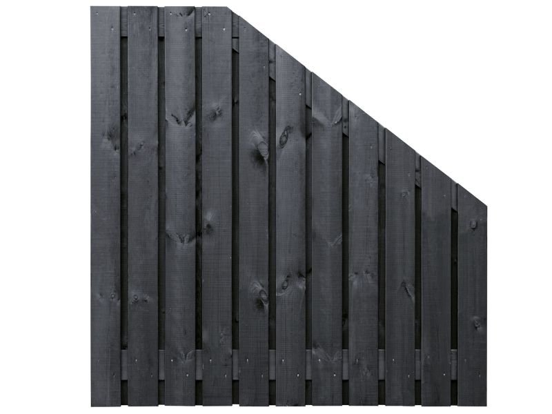 Standaard Hout-Beton Systeem Afbouwscherm Zwart 23-planks