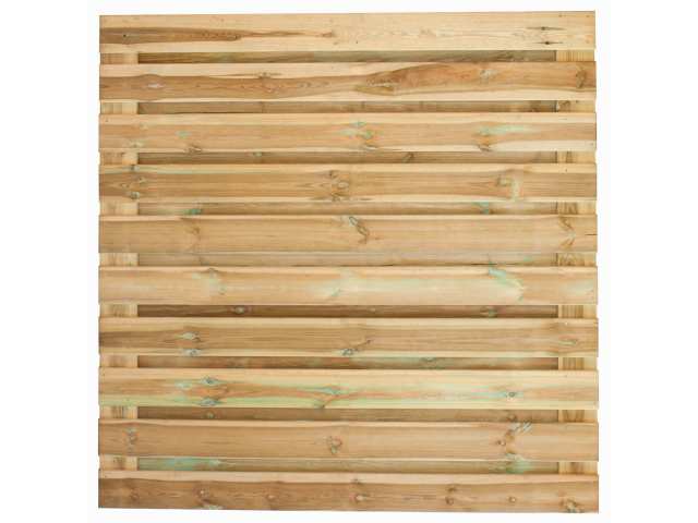 Standaard Hout-Beton Systeem Tuinscherm Breda 21-planks