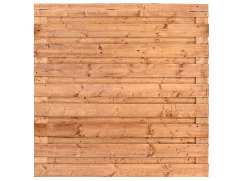 Standaard Hout-Beton Systeem Tuinscherm Red Class Wood 21-planks Horizontaal