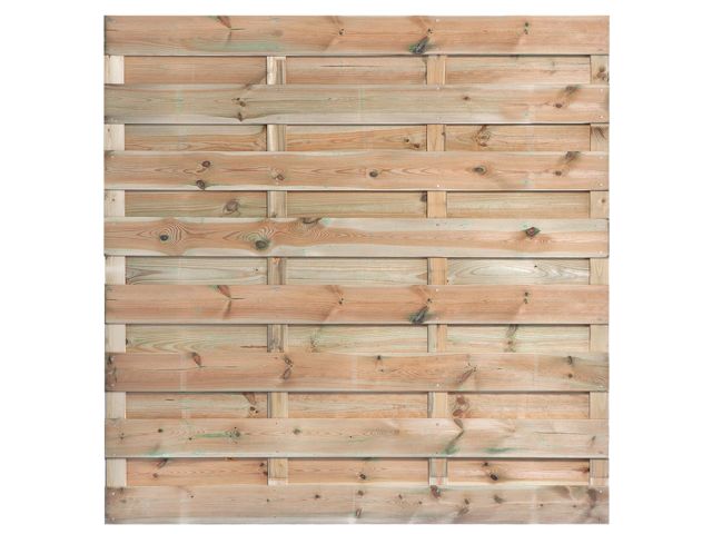 Standaard Hout-Beton Systeem Tuinscherm 15-planks