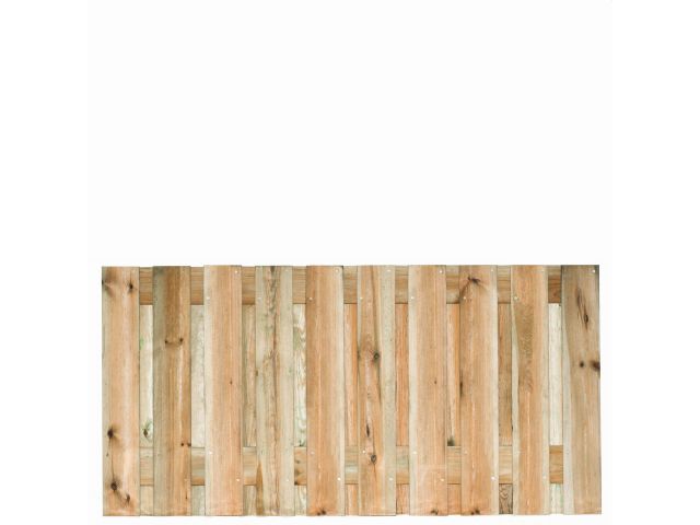 Standaard Hout-Beton Systeem Tuinscherm 21-planks laag