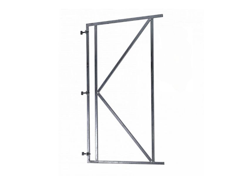 Tuinpoort Poortframe Zwart voor horizontale planken