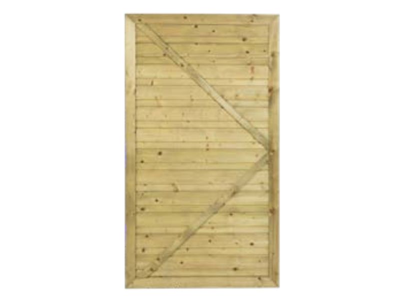 Tuinpoort Rhombus Vuren Horizontaal