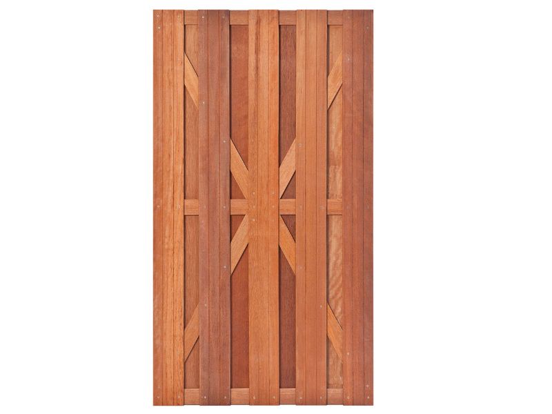 Tuinpoort Hardhout Houten Frame 9 Verticale planken