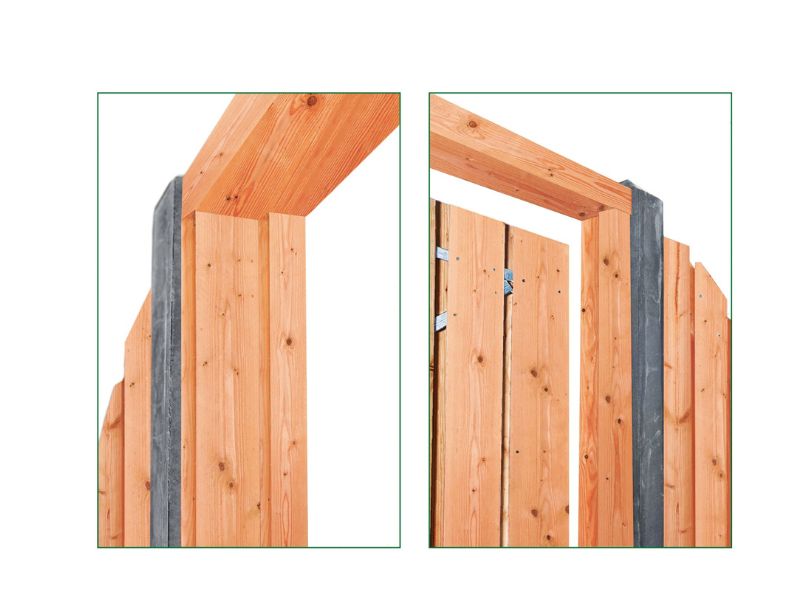 Tuinpoortkozijn Red Class Wood voor poort met Stalen Frame