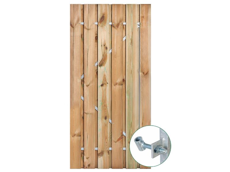Tuinpoort Geïmpregneerd Grenen met Stalen Frame